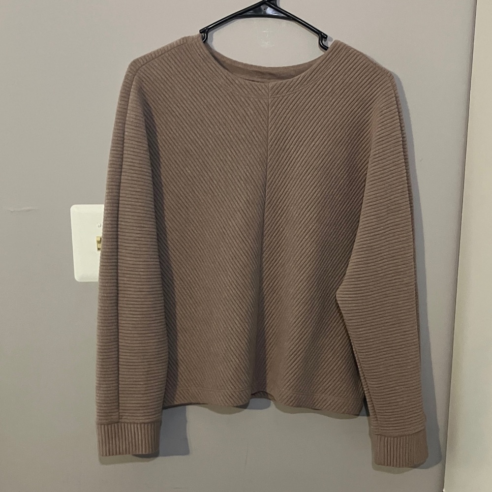 a new day Tan Textured Crew Neck Sweater